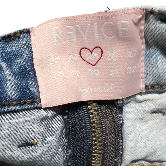 Revice Jeans Womens 25 Yin Yang Crop Two Toned Retro Front To Back Zipper Denim - Picture 3 of 13